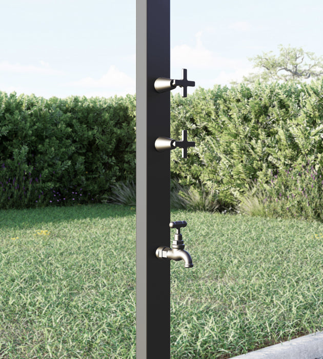 Rainware Aussie Premium 2503 Hot & Cold Freestanding Pool Shower with Foot Wash Station