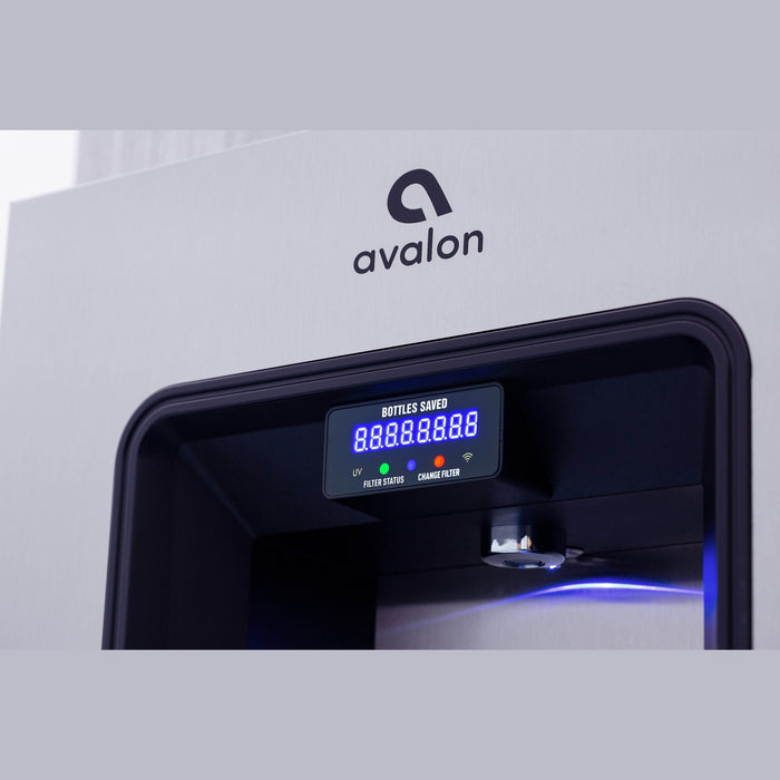 Avalon A50-SB-C Wall-Mounted Bottle Filler with Chiller – WiFi Enabled, Cold Water, and UV (Refrigerated) - The Fountain Direct 