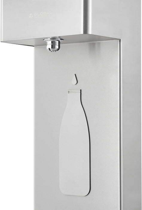 Global Industrial™ Outdoor Wall Mount Bottle Filling Station with Filter – 316 Stainless Steel, Vandal-Resistant, ADA Compliant, 3,600-Gallon PFAS Filtration – 270313F