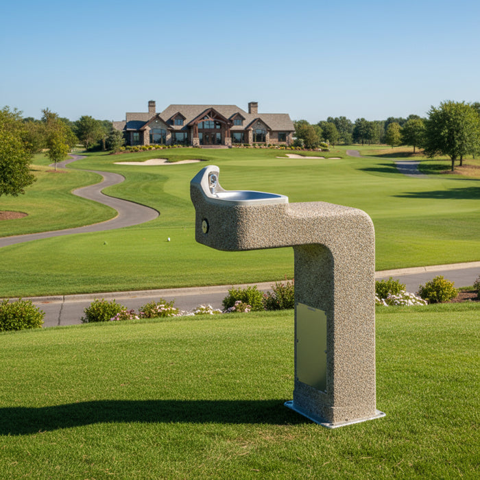 Haws 3177 ADA Outdoor Vandal-Resistant Concrete Pedestal Fountain – Heavy-Duty