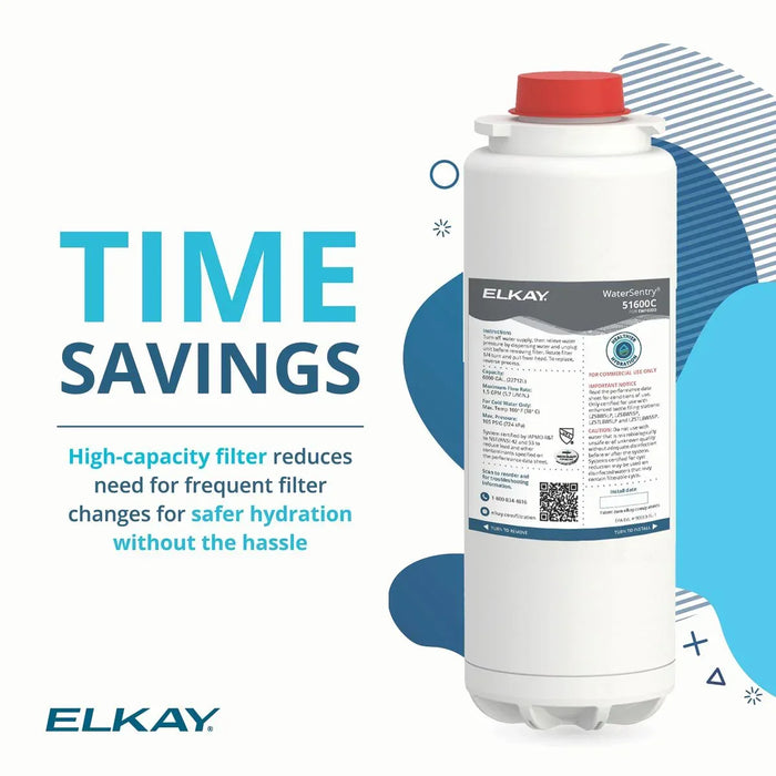 Elkay WaterSentry® Lead + Microplastics NSF/ANSI Certified 6000 Gal 12 Month Filter - The Fountain Direct