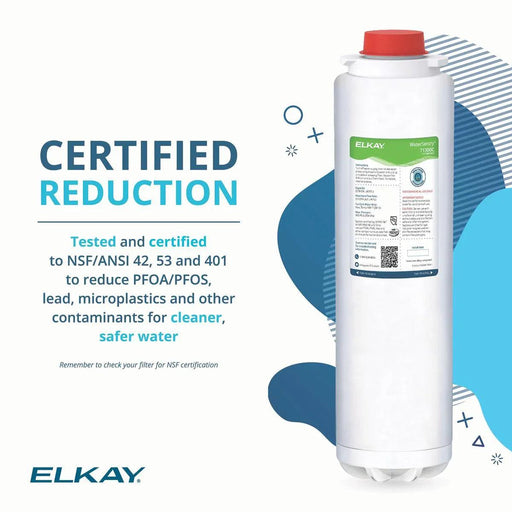 Elkay WaterSentry® PFOA/PFOS (PFAS) + Lead + Microplastics NSF/ANSI Certified 2250 Gal 12 Month Filter - The Fountain Direct