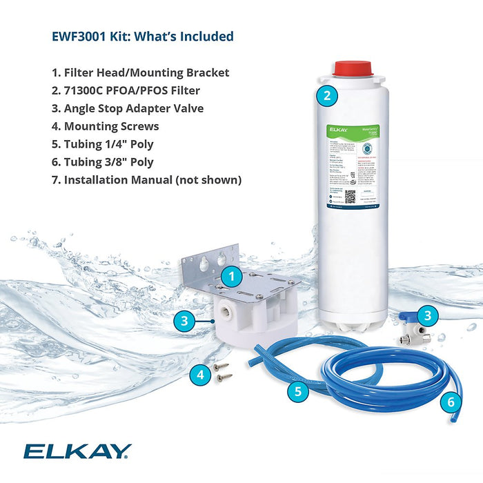 Elkay EWF3001 – DIY Universal Filtration Kit, 2,250 Gal, PFAS