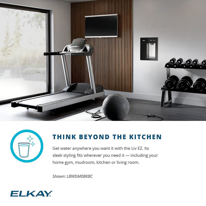 Elkay Liv® EZ LBWDM0WHBC Built-in Filtered Water Dispenser – Non-Refrigerated, Battery-Operated, Aspen White
