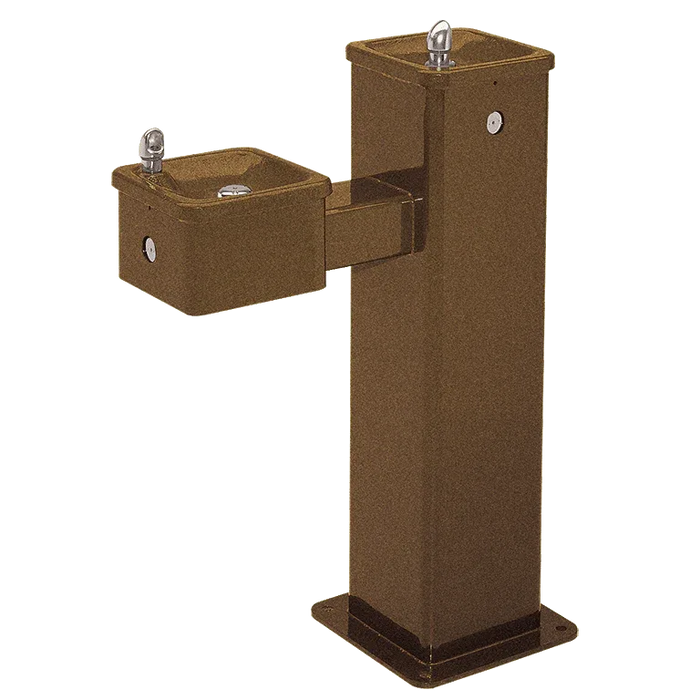 Haws 3500 ADA Outdoor Vandal-Resistant Stainless Steel Pedestal Fountain - The Fountain Direct 