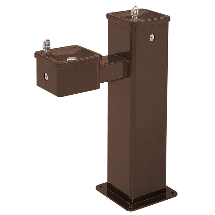 Haws 3500 ADA Outdoor Vandal-Resistant Stainless Steel Pedestal Fountain - The Fountain Direct 