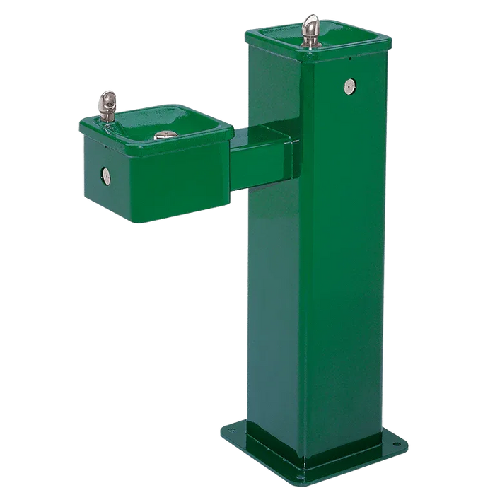 Haws 3500 ADA Outdoor Vandal-Resistant Stainless Steel Pedestal Fountain - The Fountain Direct 