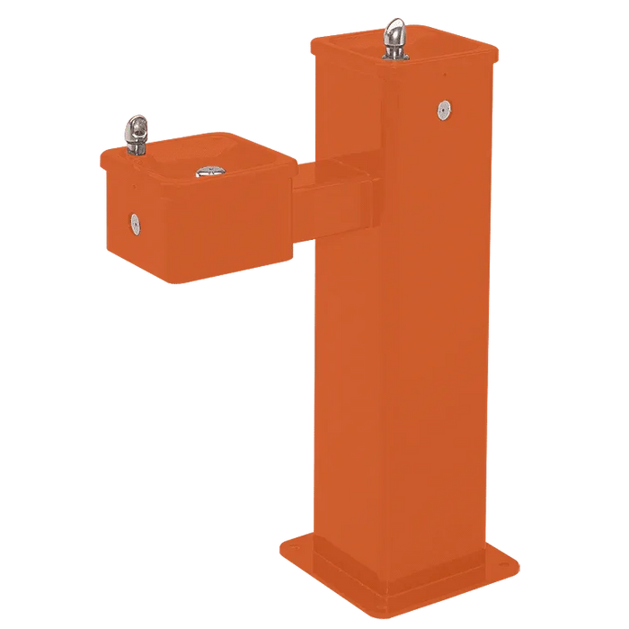 Haws 3500 ADA Outdoor Vandal-Resistant Stainless Steel Pedestal Fountain - The Fountain Direct 