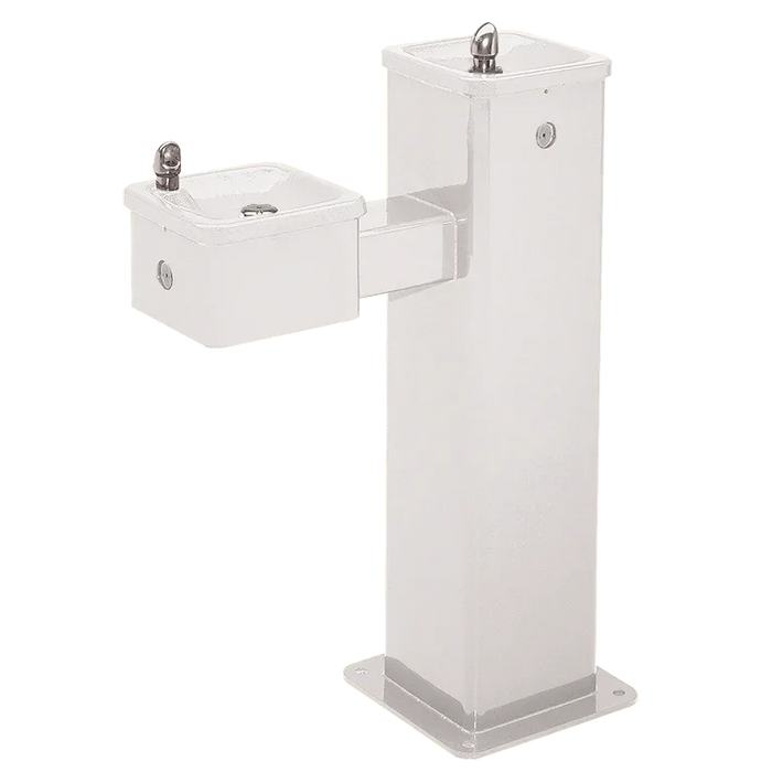 Haws 3500 ADA Outdoor Vandal-Resistant Stainless Steel Pedestal Fountain - The Fountain Direct 