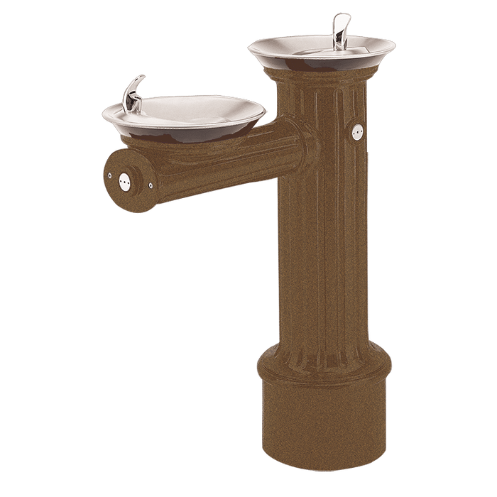 Haws 3511 ADA Antique Style Dual-Basin Outdoor Pedestal Drinking Fountain – Cast Aluminum & Stainless Steel