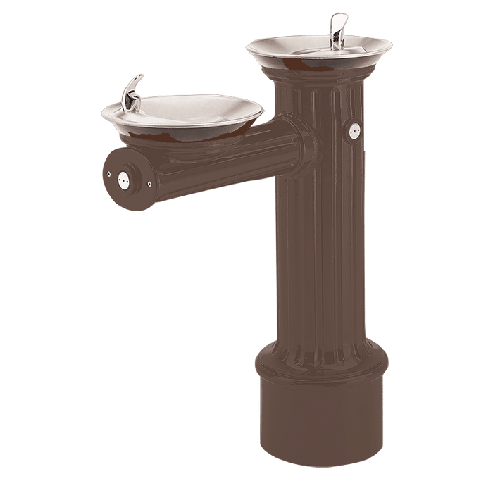 Haws 3511 ADA Antique Style Dual-Basin Outdoor Pedestal Drinking Fountain – Cast Aluminum & Stainless Steel