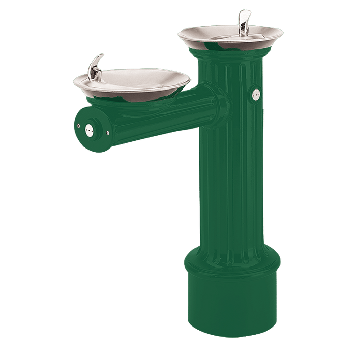 Haws 3511 ADA Antique Style Dual-Basin Outdoor Pedestal Drinking Fountain – Cast Aluminum & Stainless Steel