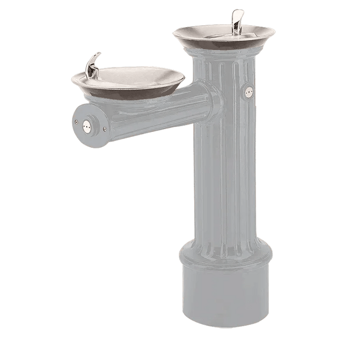 Haws 3511 ADA Antique Style Dual-Basin Outdoor Pedestal Drinking Fountain – Cast Aluminum & Stainless Steel - The Fountain Direct