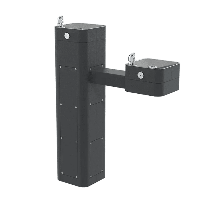 Haws 3602FR  ADA Outdoor Vandal-Resistant Stainless Steel Pedestal Fountain-Freeze-Resistant - The Fountain Direct