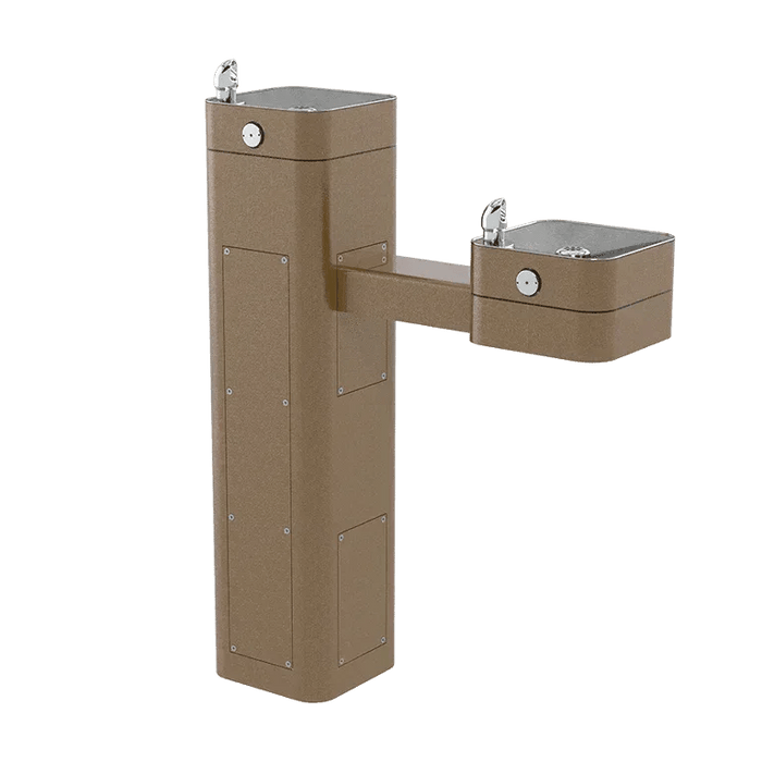 Haws 3602FR  ADA Outdoor Vandal-Resistant Stainless Steel Pedestal Fountain-Freeze-Resistant - The Fountain Direct