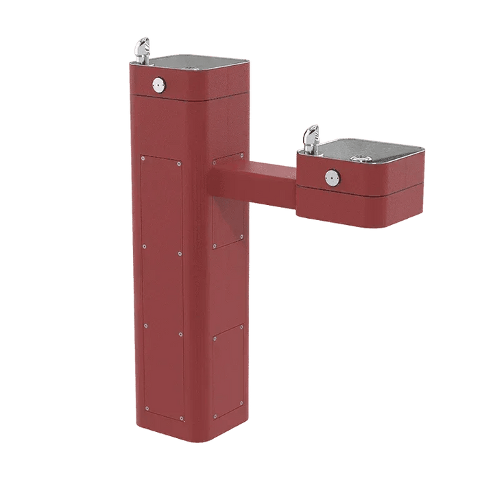 Haws 3602FR  ADA Outdoor Vandal-Resistant Stainless Steel Pedestal Fountain-Freeze-Resistant - The Fountain Direct