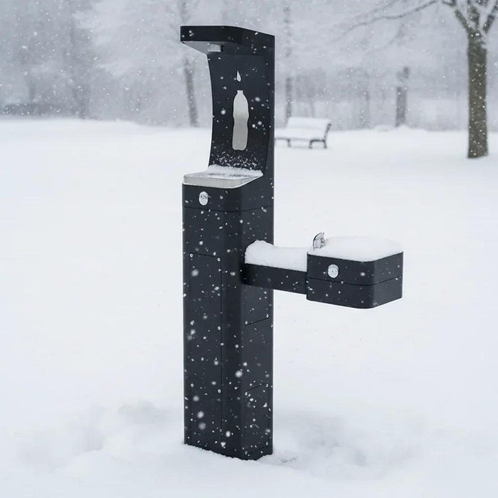 Haws 3611FR ADA Outdoor Freeze-Resistant Stainless Steel Bottle Filler and Drinking Fountain - The Fountain Direct