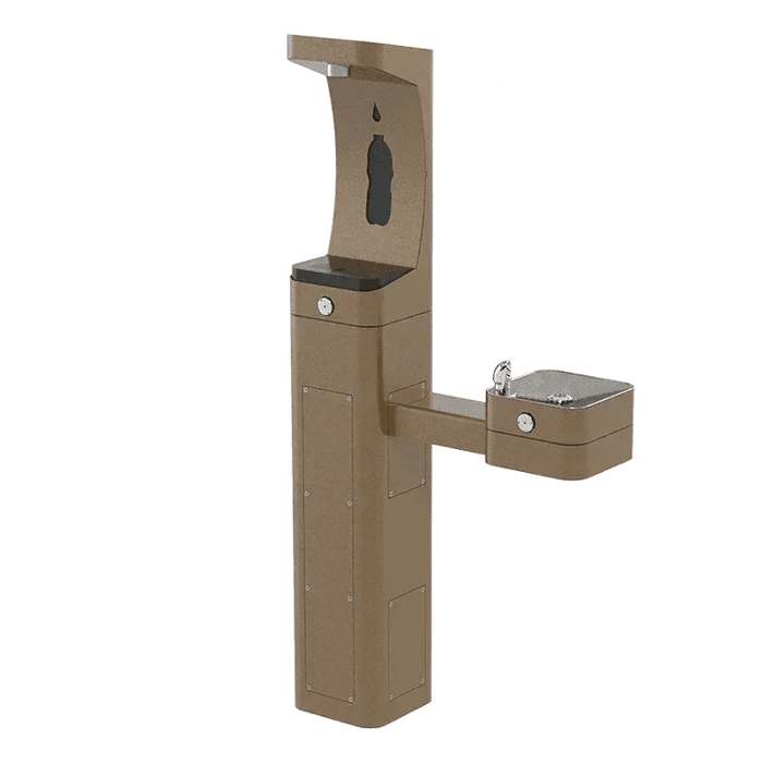 Haws 3611FR ADA Outdoor Freeze-Resistant Stainless Steel Bottle Filler and Drinking Fountain - The Fountain Direct