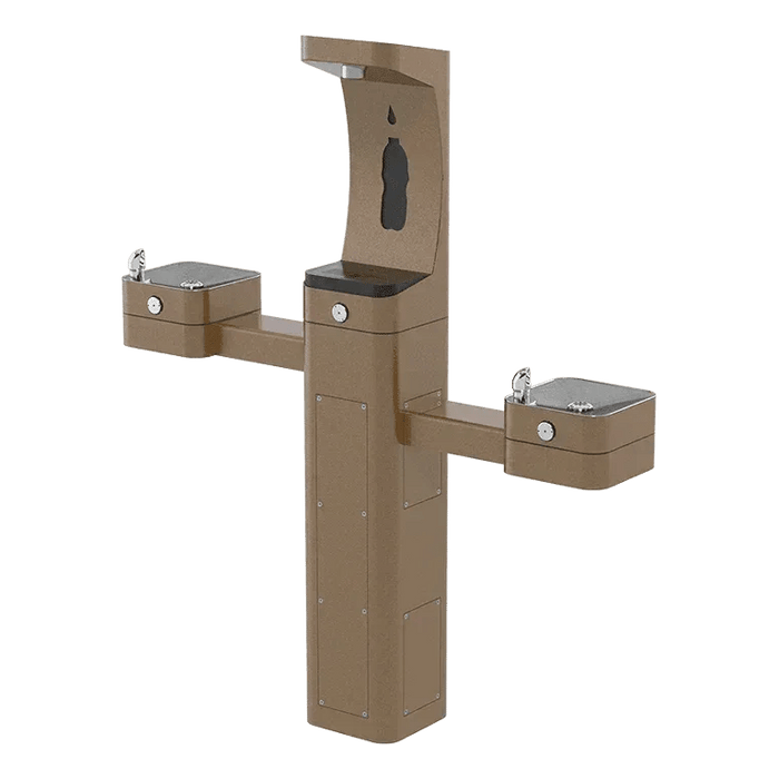Haws 3612 Outdoor Stainless Steel ADA Modular Drinking Fountain with Bottle Filler - The Fountain Direct