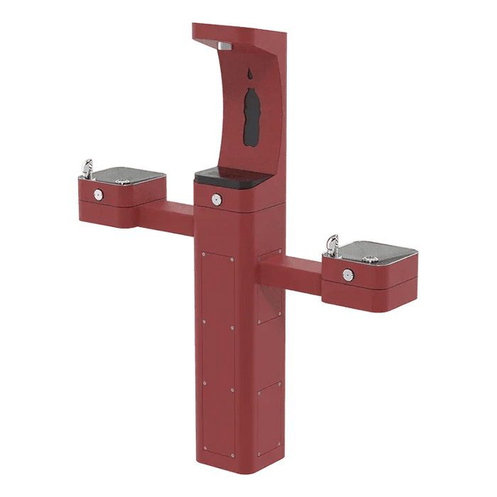 Haws 3612 Outdoor Stainless Steel ADA Modular Drinking Fountain with Bottle Filler - The Fountain Direct
