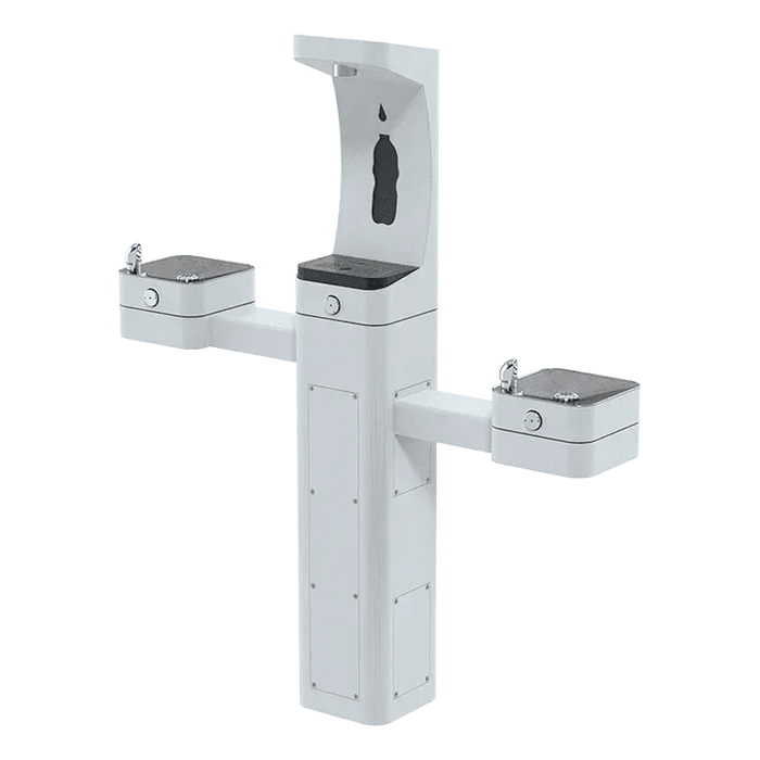Haws 3612 Outdoor Stainless Steel ADA Modular Drinking Fountain with Bottle Filler - The Fountain Direct