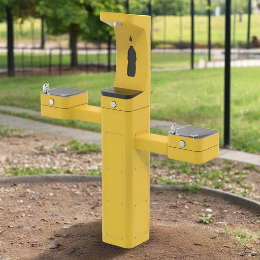 Haws 3612F Outdoor ADA Modular Drinking Fountain with Bottle Filler – Filtered - The Fountain Direct 