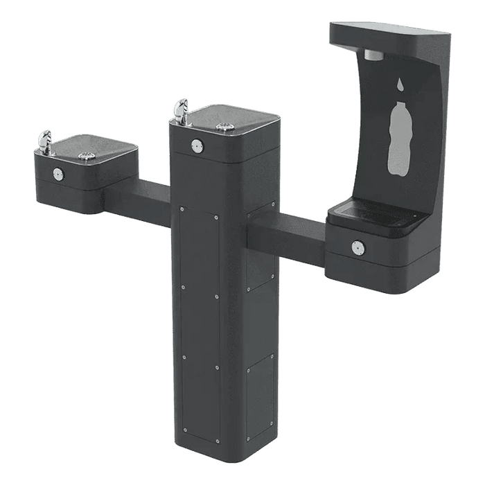 Haws 3612FRBFA ADA Outdoor Stainless Steel Bottle Filler and Dual Fountain - Freeze Resistant - The Fountain Direct