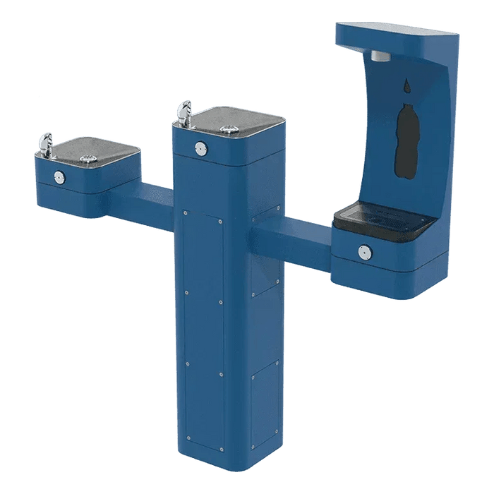 Haws 3612FRBFA ADA Outdoor Stainless Steel Bottle Filler and Dual Fountain - Freeze Resistant - The Fountain Direct