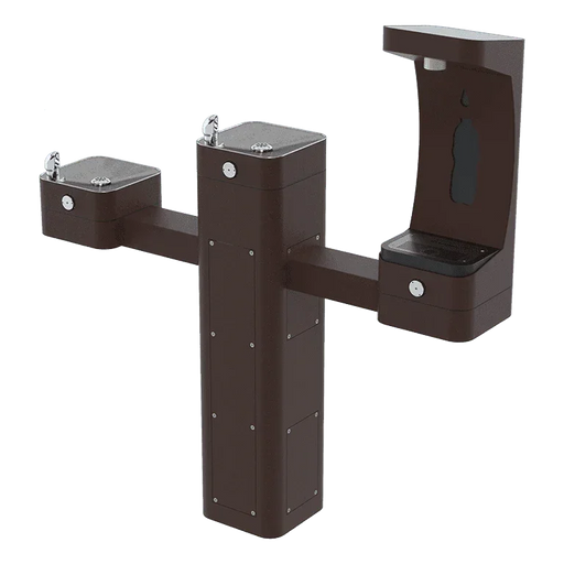 Haws 3612BFA ADA Outdoor Stainless Steel Bottle Filler and Dual Fountain - The Fountain Direct 