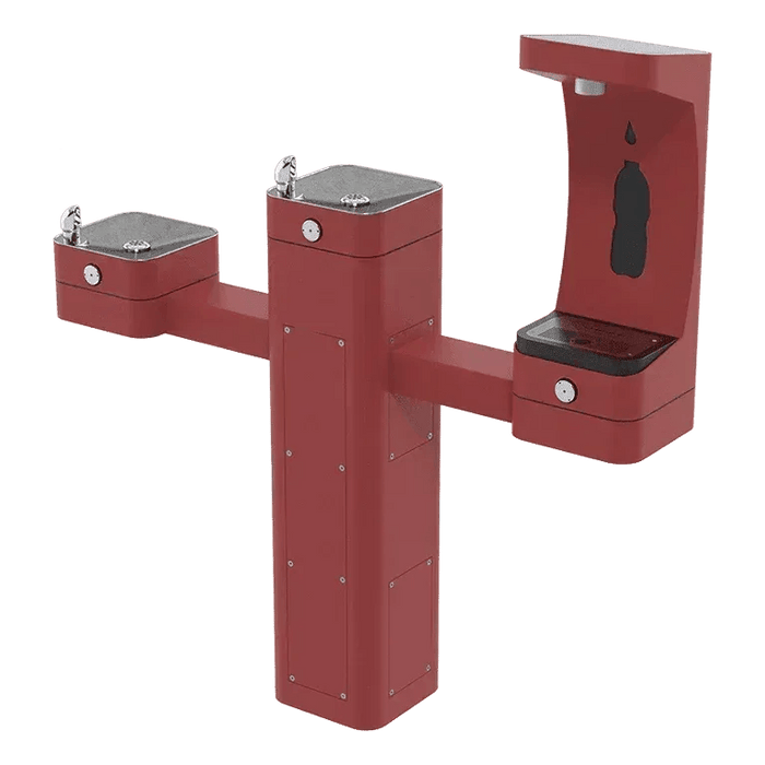 Haws 3612FRBFA ADA Outdoor Stainless Steel Bottle Filler and Dual Fountain - Freeze Resistant - The Fountain Direct