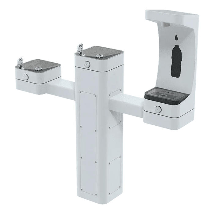 Haws 3612FRBFA ADA Outdoor Stainless Steel Bottle Filler and Dual Fountain - Freeze Resistant - The Fountain Direct