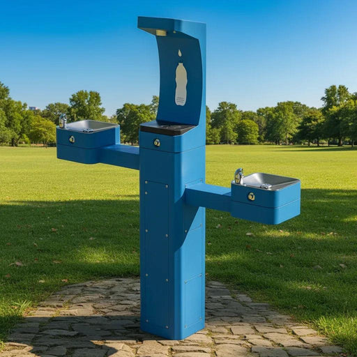 Haws 3612FR ADA Freeze-Resistant Outdoor Bottle Filler and Drinking Fountain – Vandal-Resistant - The Fountain Direct