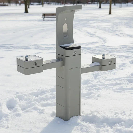 Haws 3612FR ADA Freeze-Resistant Outdoor Bottle Filler and Drinking Fountain – Vandal-Resistant - The Fountain Direct