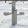 Haws 3612FR ADA Freeze-Resistant Outdoor Bottle Filler and Drinking Fountain – Vandal-Resistant - The Fountain Direct