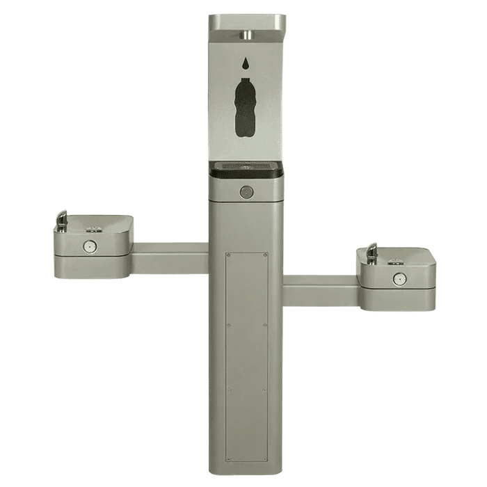 Haws 3612 Outdoor Stainless Steel ADA Modular Drinking Fountain with Bottle Filler - The Fountain Direct