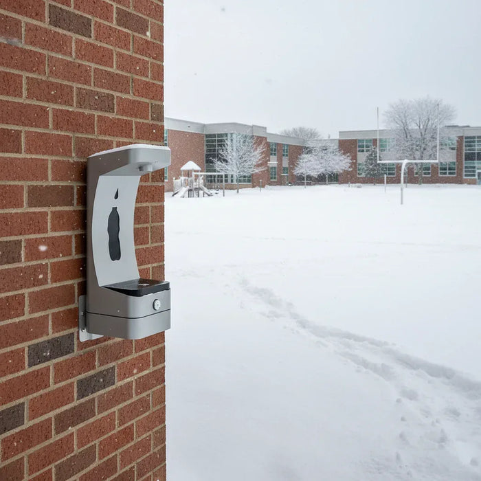 Haws 3690 ADA Outdoor Wall-Mounted Bottle Filler – Vandal-Resistant Stainless Steel - The Fountain Direct