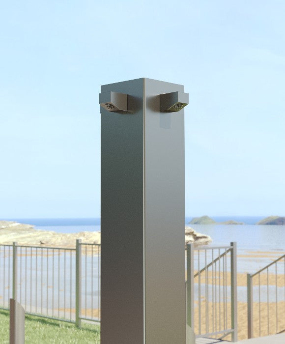 Rainware Beach Quartet 5045 Four-Person Washdown Station with Twin Foot Wash – 150mm Column