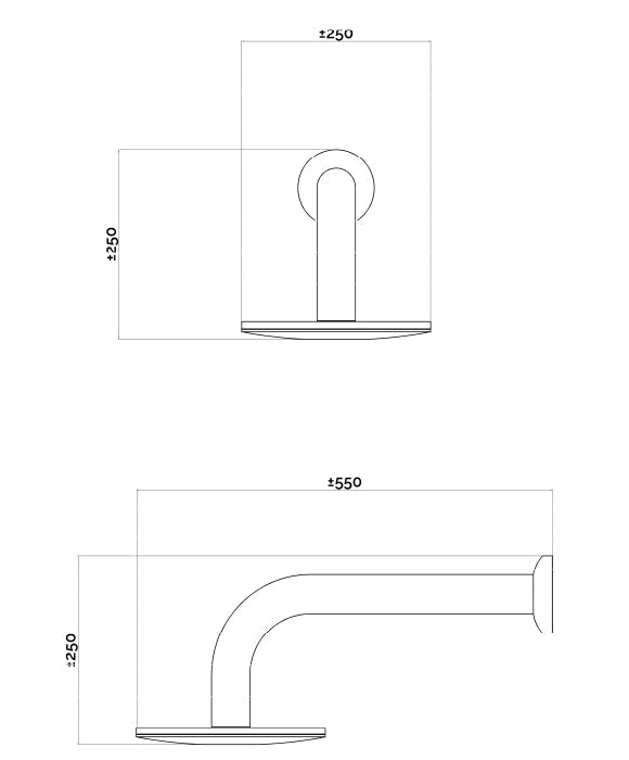 Rainware Marengo 8008 Shower Rose & 40mm Arm – 7.5 L/min, 316 Marine Grade Stainless