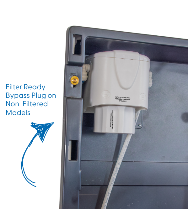Oasis PWLNEBQ-STN In-Wall Contactless QUASAR UV-C Bottle Filler Drain-Free with Drip Tray – Non-Refrigerated