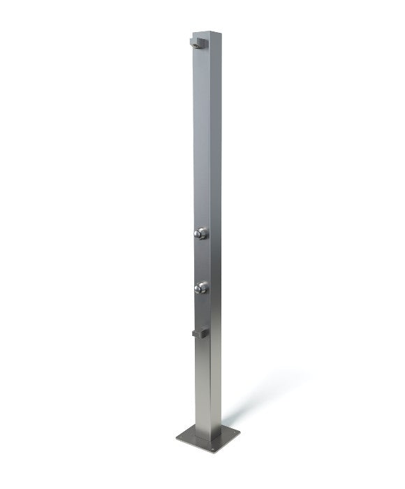 Rainware Beach Solo 5003 Commercial Outdoor Shower with Foot Wash – Vandal-Resistant Time-Flow