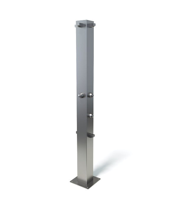 Rainware Beach Quartet 5045 Four-Person Washdown Station with Twin Foot Wash – 150mm Column