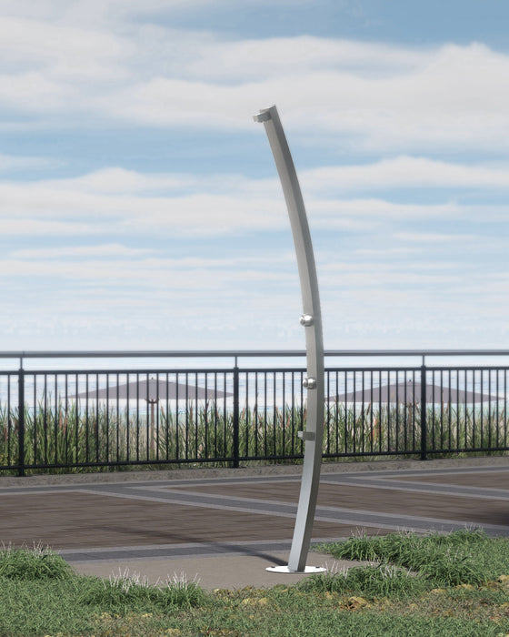 Rainware Beach Aquiline 5007 Commercial Outdoor Shower with Timed Foot Wash – 80x40mm Column