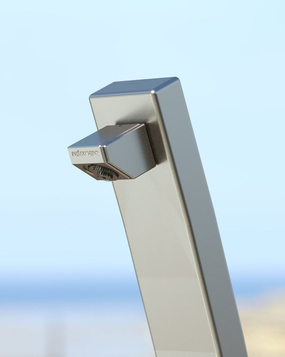 Rainware Beach Aquiline 5007 Commercial Outdoor Shower with Timed Foot Wash – 80x40mm Column