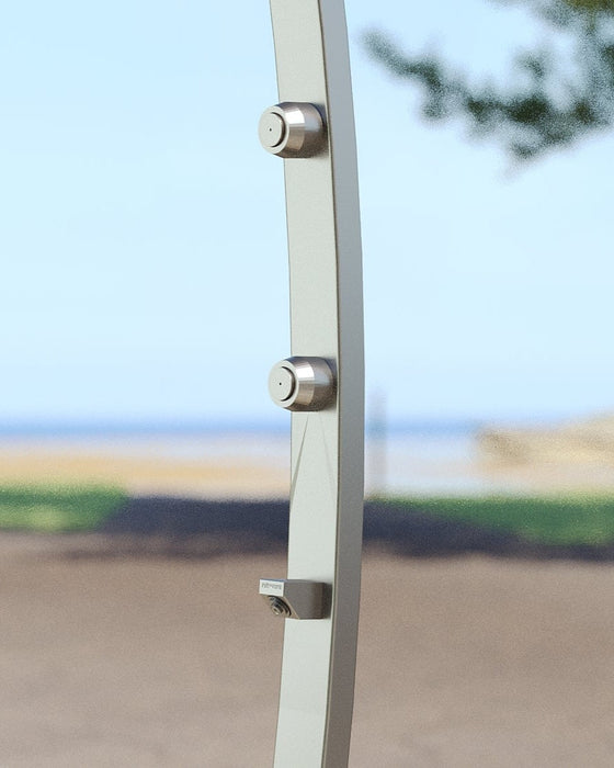 Rainware Beach Aquiline 5007 Commercial Outdoor Shower with Timed Foot Wash – 80x40mm Column