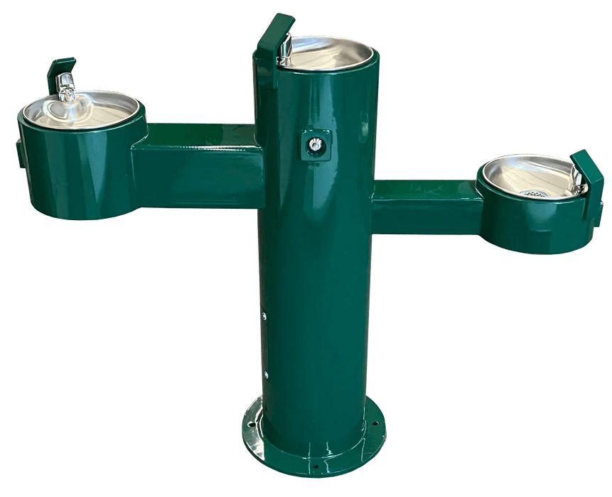 Stern-Williams 5925 Triple Pedestal Water Drinking Fountain  – ADA Compliant, Vandal-Resistant - The Fountain Direct