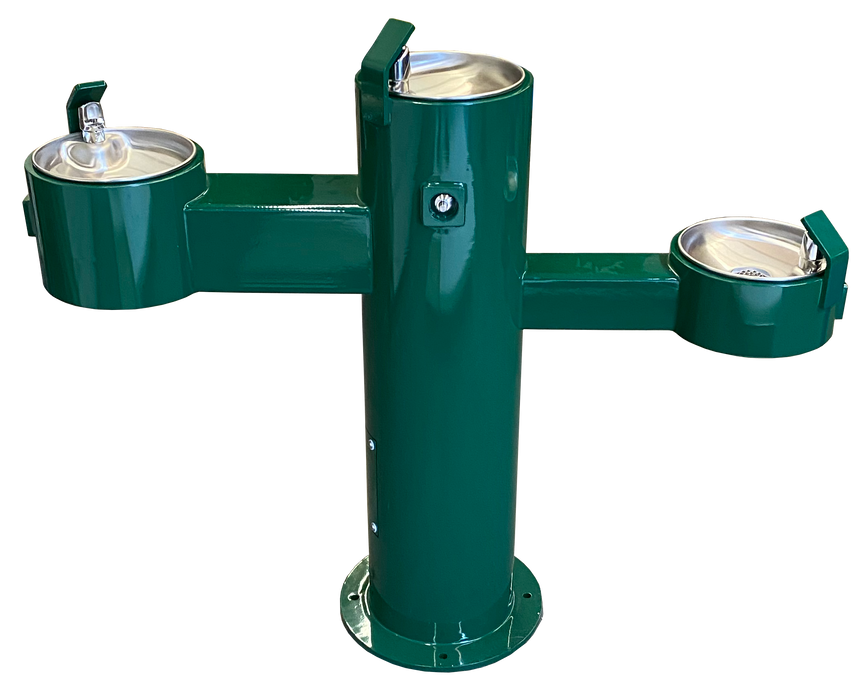 Stern-Williams 5925 Series Triple Pedestal Drinking Fountain – ADA Compliant, Vandal-Resistant, Frost Proof Option Available