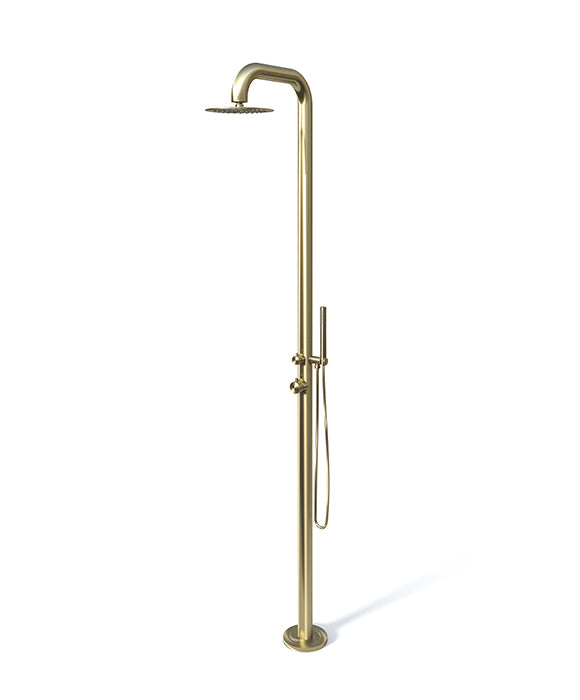 Rainware Bronte 9008 Rainfall Outdoor Shower Column with Hand Shower – Hot & Cold, 3 Finishes