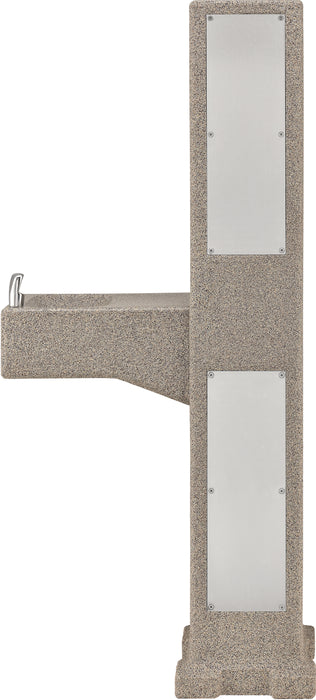 Global Industrial™ Outdoor Drinking Fountain with Bottle Filling Station – Rotocast Granite, Vandal-Resistant and ADA Compliant, Unfiltered – 603601