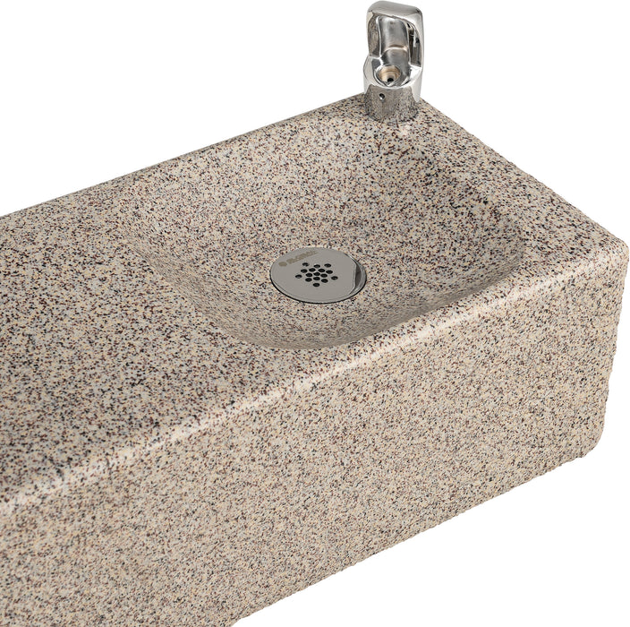 Global Industrial™ Outdoor Drinking Fountain with Bottle Filling Station – Rotocast Granite, Vandal-Resistant and ADA Compliant, Unfiltered – 603601