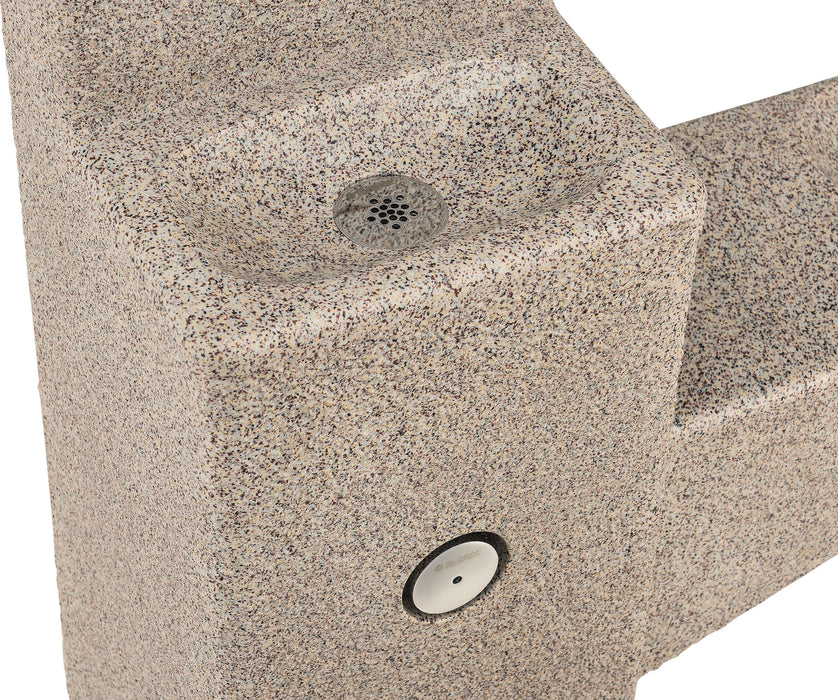 Global Industrial™ Outdoor Drinking Fountain with Bottle Filling Station – Rotocast Granite, Vandal-Resistant and ADA Compliant, Unfiltered – 603601